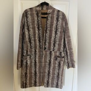 Anthropologie Blank NYC Faux Suede Snakeskin Jacker